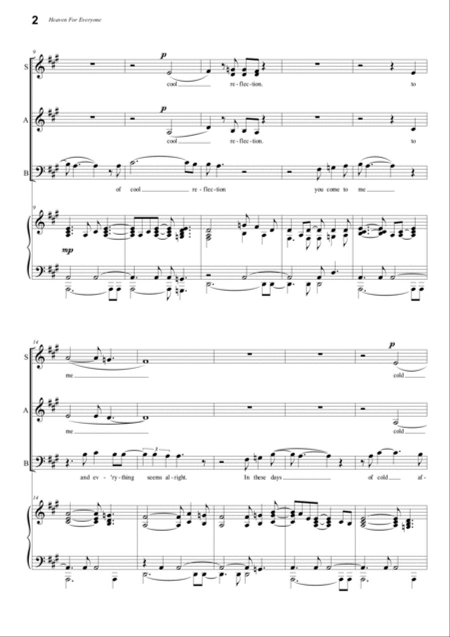 Heaven For Everyone 3-Part scores gallery preview page 2