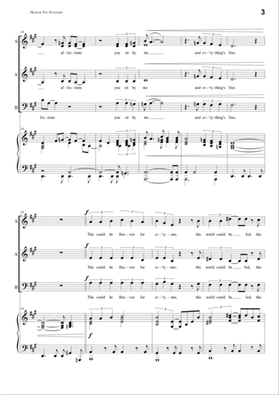 Heaven For Everyone 3-Part scores gallery preview page 3