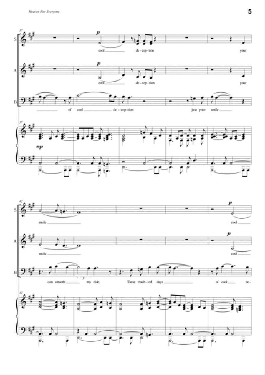 Heaven For Everyone 3-Part scores gallery preview page 5