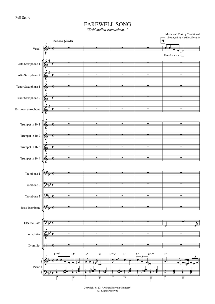 Farewell Song Farewell Song Jazz Ensemble scores gallery preview page 3