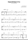 Happy Birthday To You (easy-intermediate piano – Bb major)