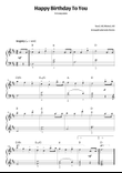 Happy Birthday To You (easy piano – D major)