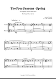 Vivaldi, Spring (The Four Seasons) — Easy Flute Duet. Score and Parts