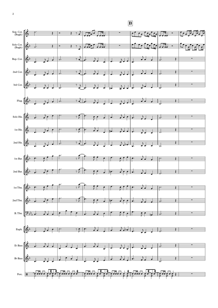 Last Post - Auld Lang Syne Brass Band scores gallery preview page 2