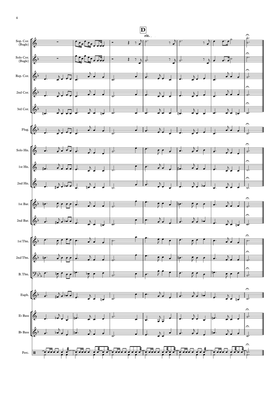 Last Post - Auld Lang Syne Brass Band scores gallery preview page 4