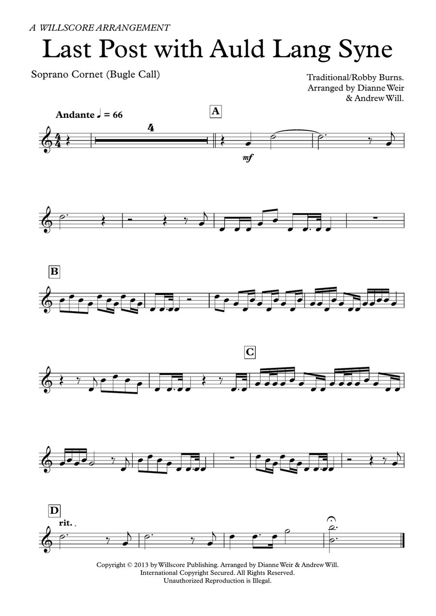 Last Post - Auld Lang Syne Brass Band scores gallery preview page 5