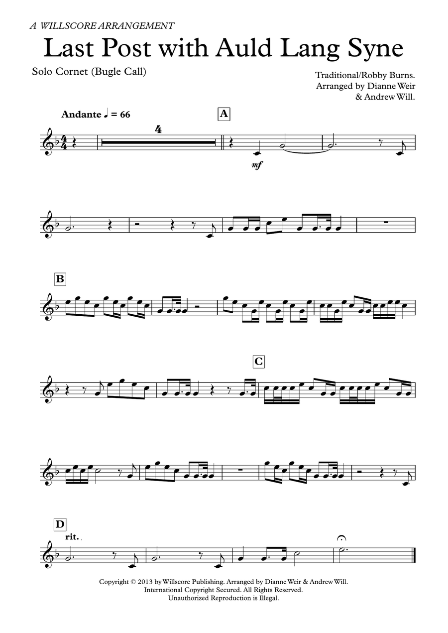 Last Post - Auld Lang Syne Brass Band scores gallery preview page 6