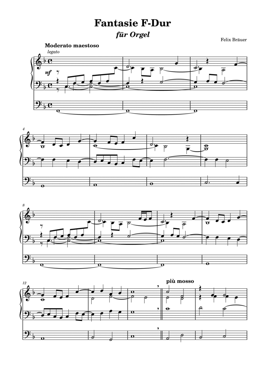 Fantasie in F Organ Solo scores gallery preview page 1