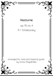 Nocturne - op. 19 no. 4 - Viola and Guitar