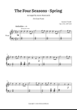 Vivaldi, Spring (The Four Seasons) | Bb Major — Easy Piano