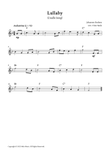 Brahms Lullaby - Lead Sheet mini preview
