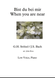 Bist du bei mir / When you are near - Low voice, Piano mini preview
