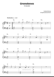 Greensleeves (easy piano – B minor)