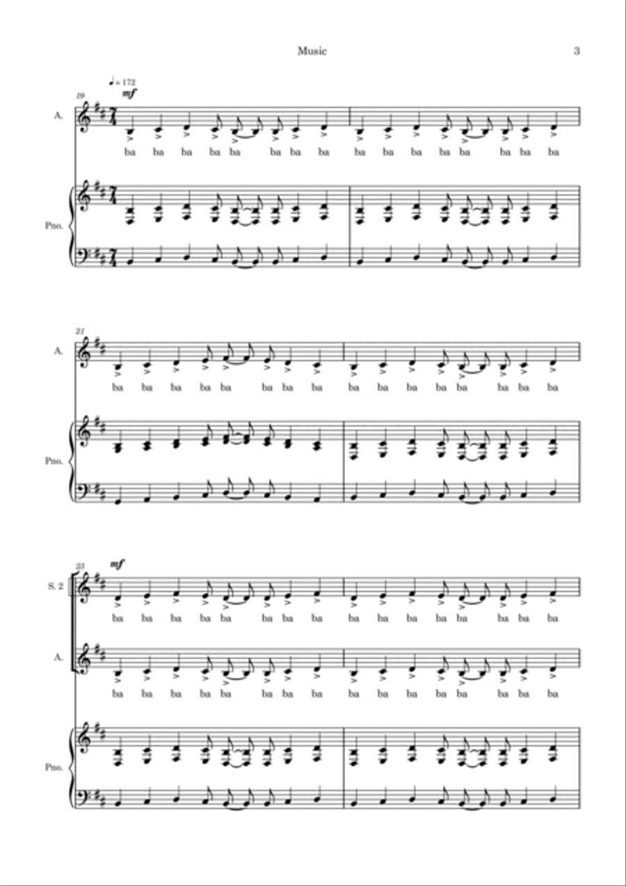 Music SSA scores gallery preview page 3