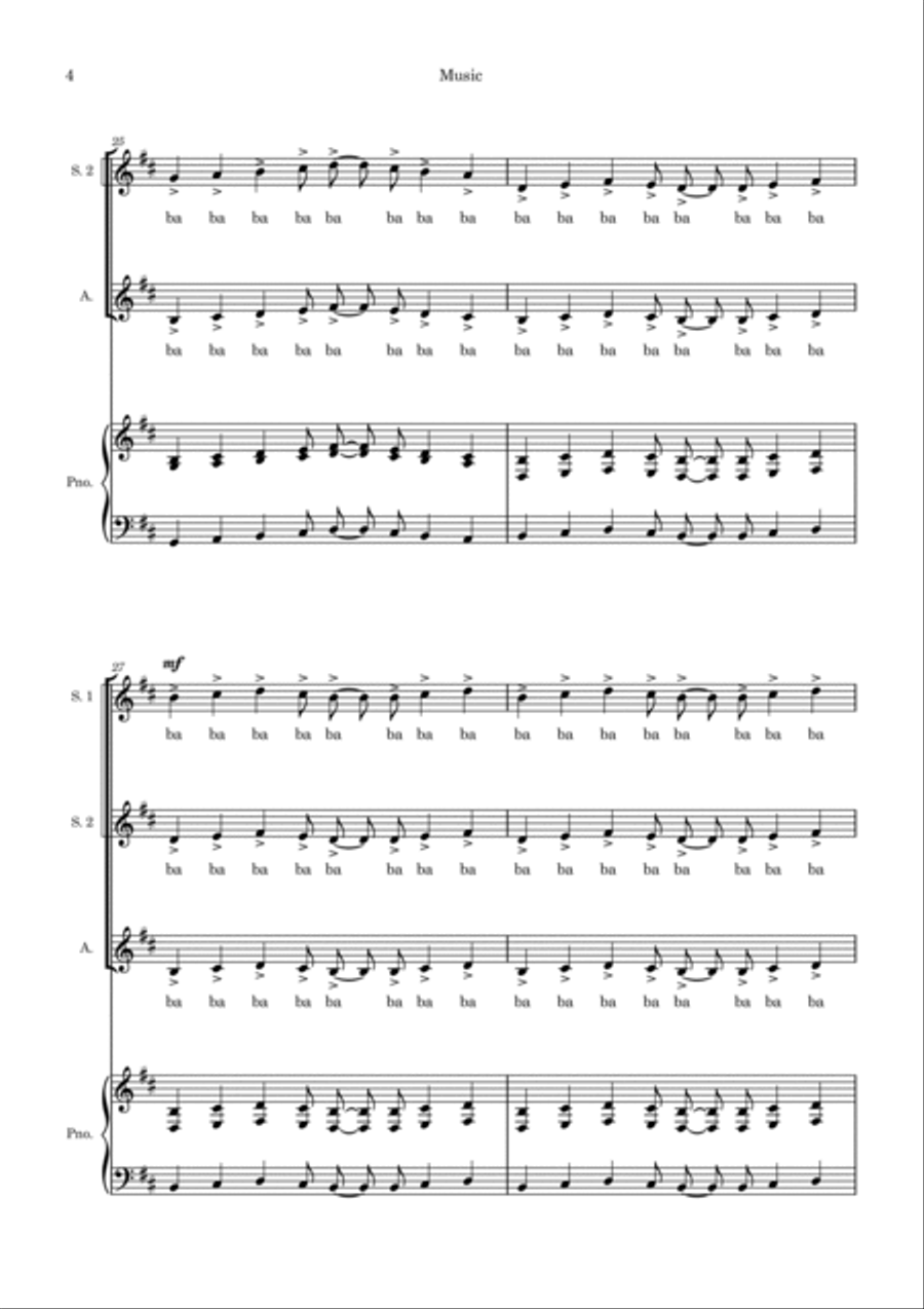 Music SSA scores gallery preview page 4