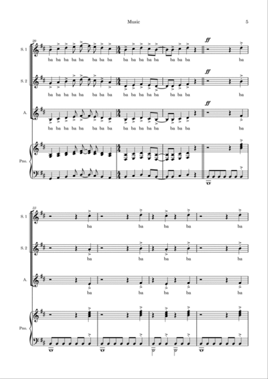 Music SSA scores gallery preview page 5