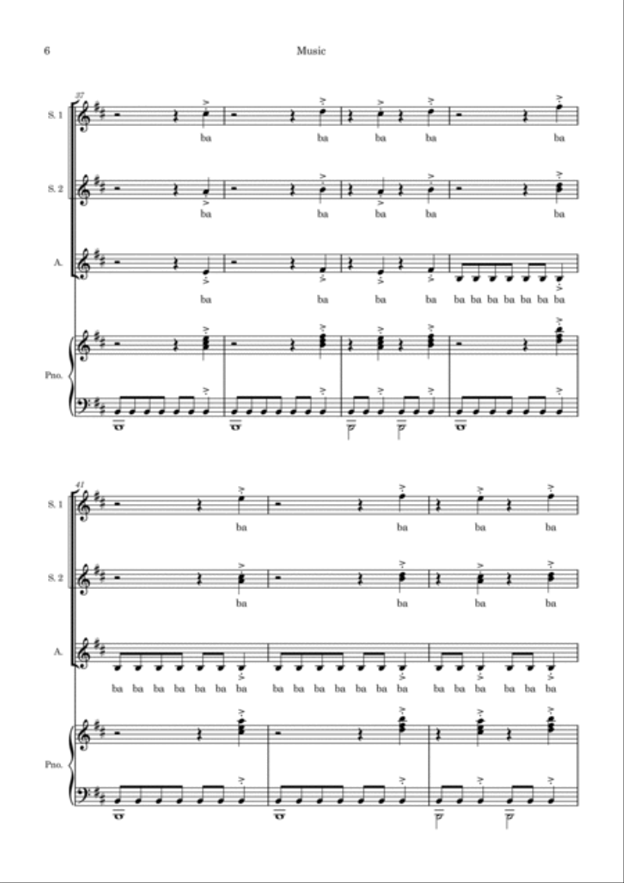 Music SSA scores gallery preview page 6