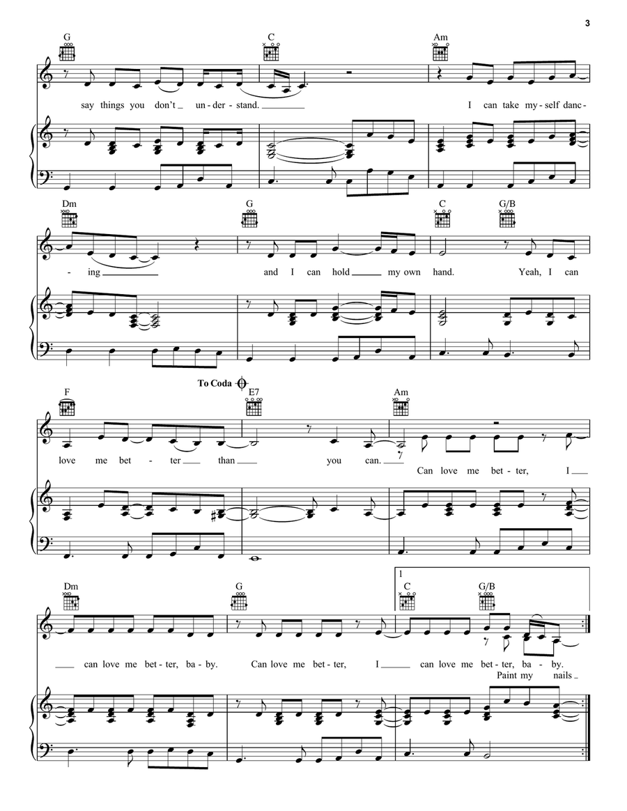 Flowers Flowers Piano, Vocal, Guitar scores gallery preview page 3