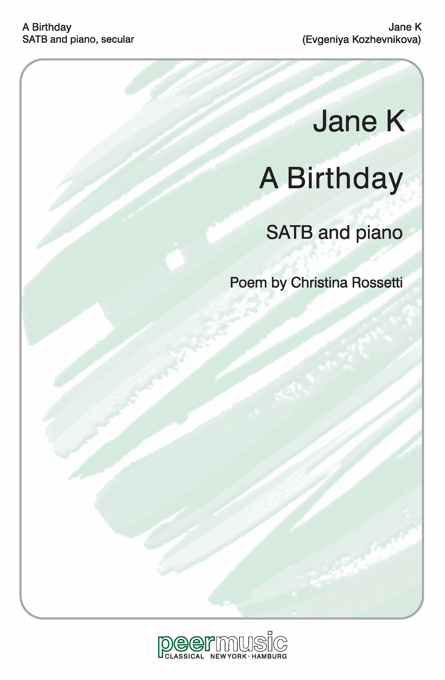 A Birthday 4-Part scores gallery preview page 1
