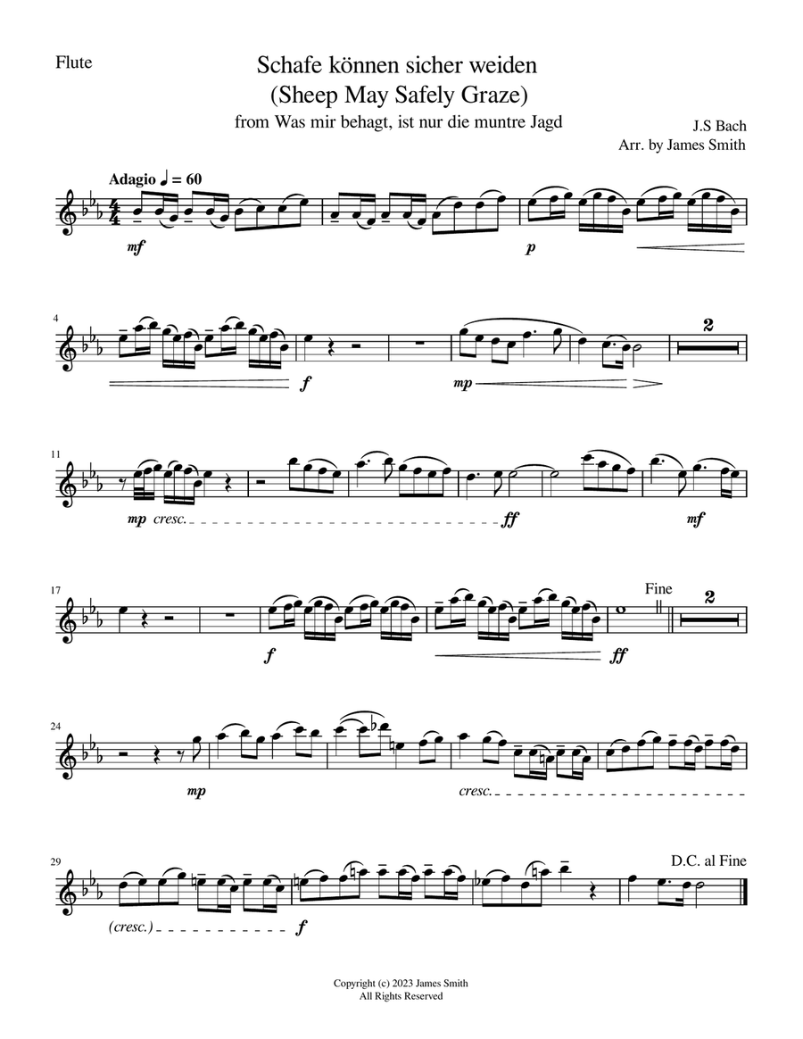 Schafe können sicher weiden (Sheep May Safely Graze) for Woodwind Quintet Woodwind Quintet scores gallery preview page 5