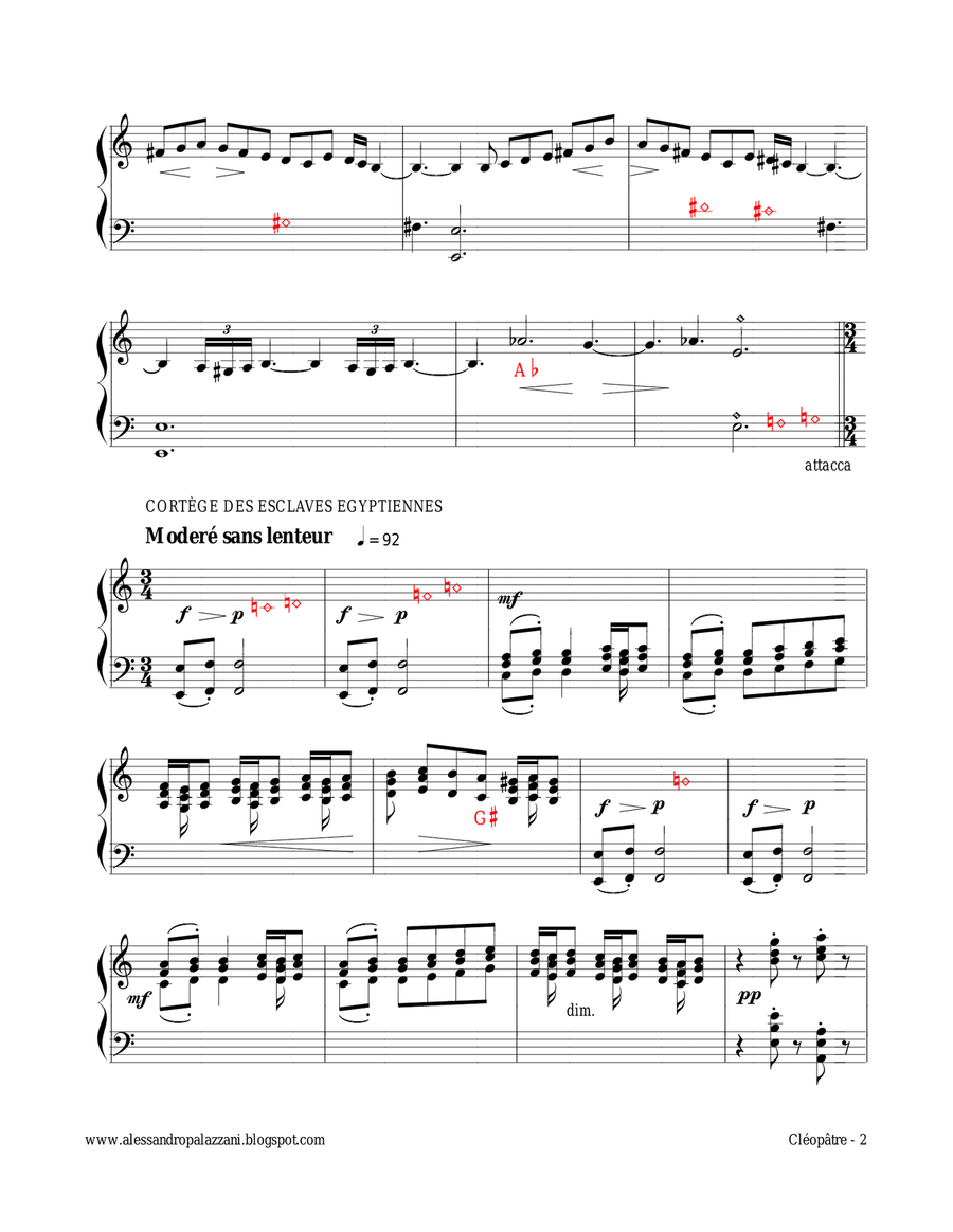 Cleopatre: suite de 4 pieces - for Lever Harp Celtic Harp scores gallery preview page 6