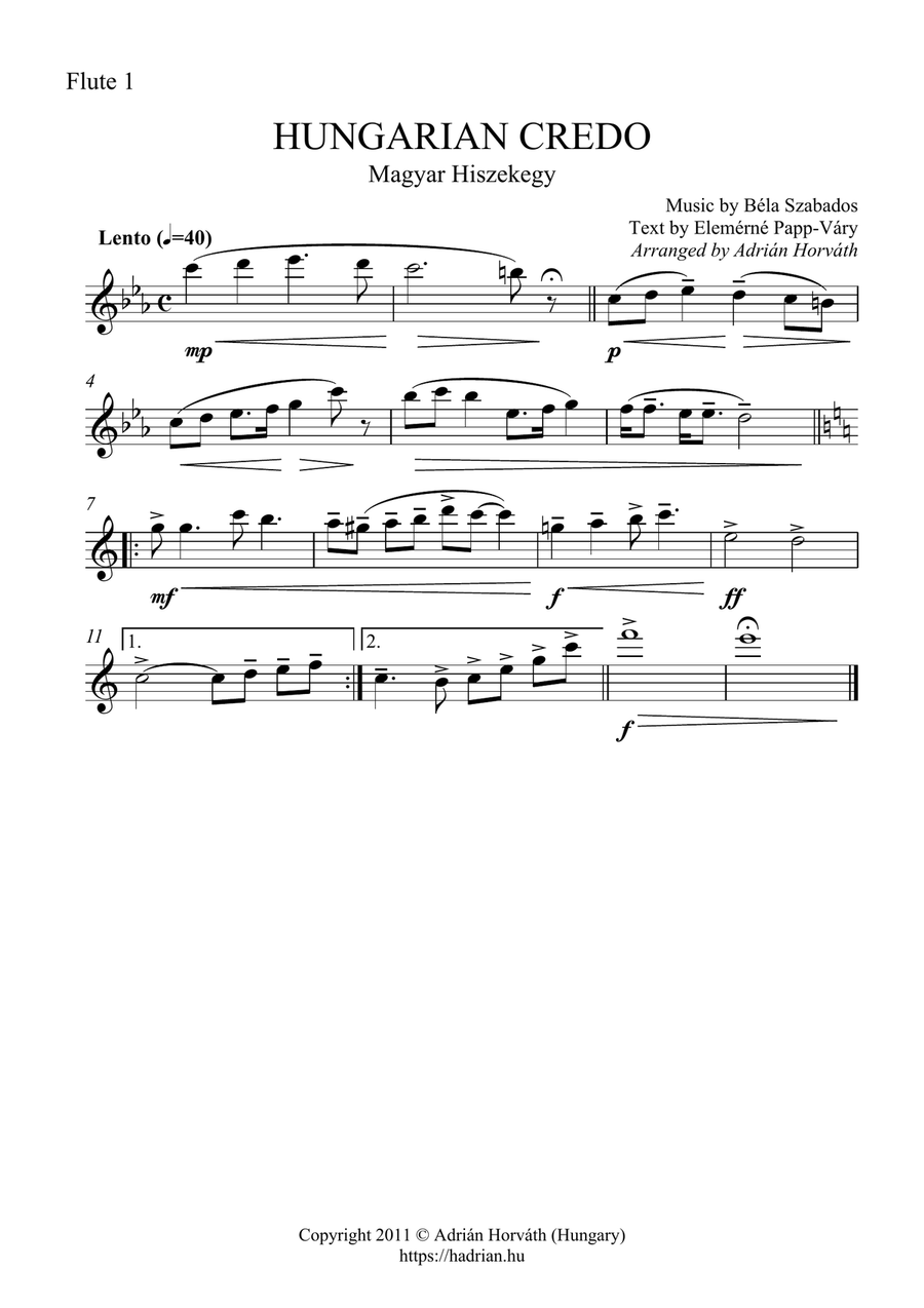 Hungarian Credo / Magyar Hiszekegy Hungarian Credo / Magyar Hiszekegy Concert Band scores gallery preview page 5