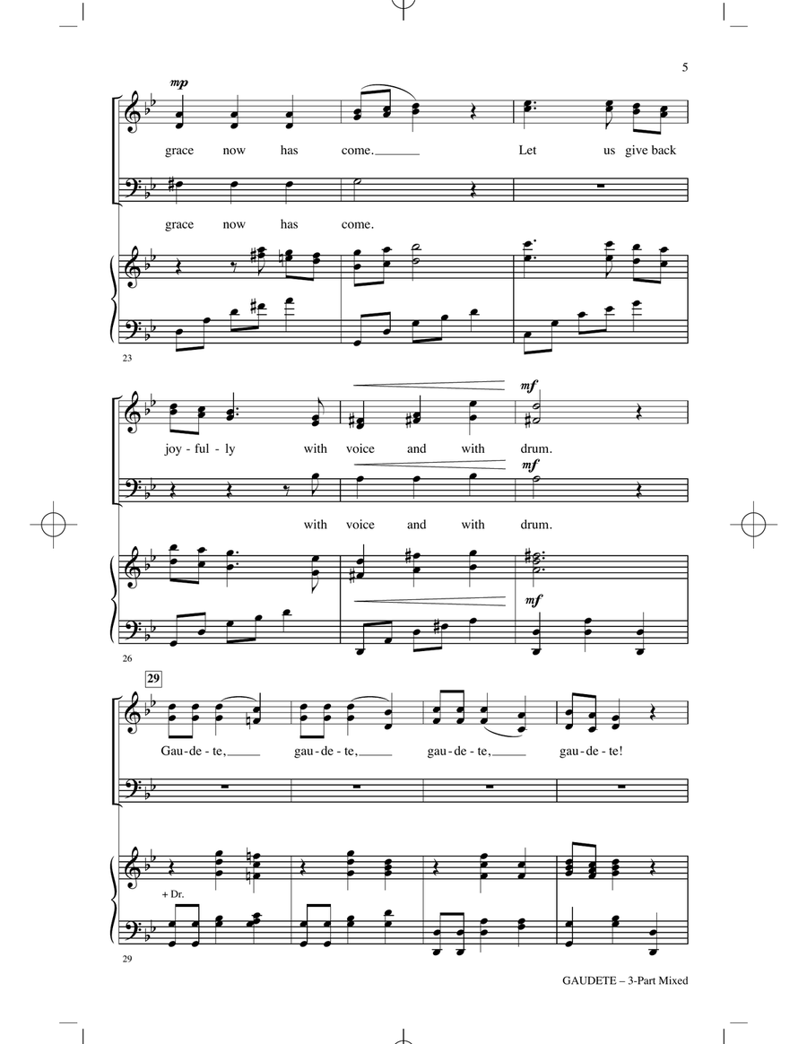 Gaudete! Gaudete! 3-Part scores gallery preview page 3