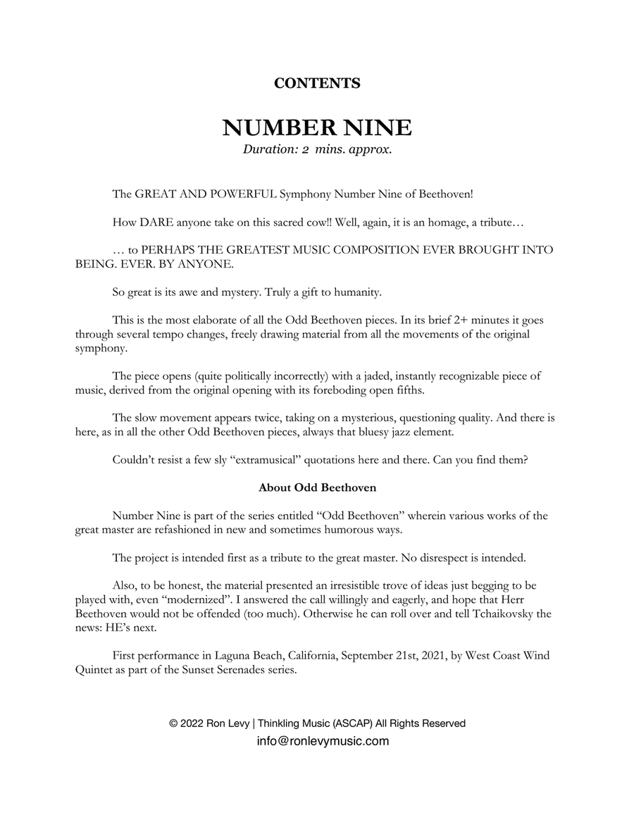 NUMBER NINE from Odd Beethoven Woodwind Quintet scores gallery preview page 3