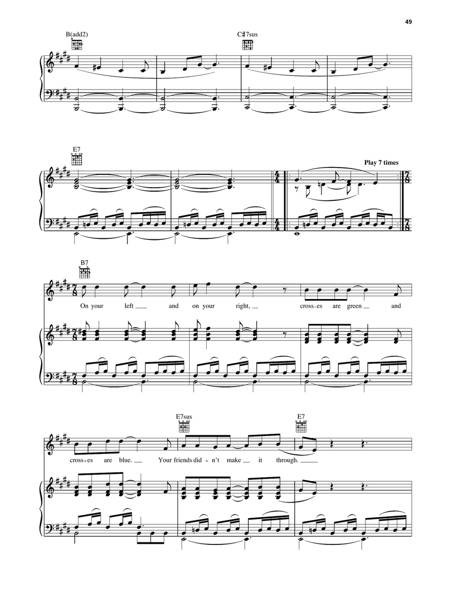 Dance On A Volcano Dance On A Volcano Piano, Vocal, Guitar scores gallery preview page 4