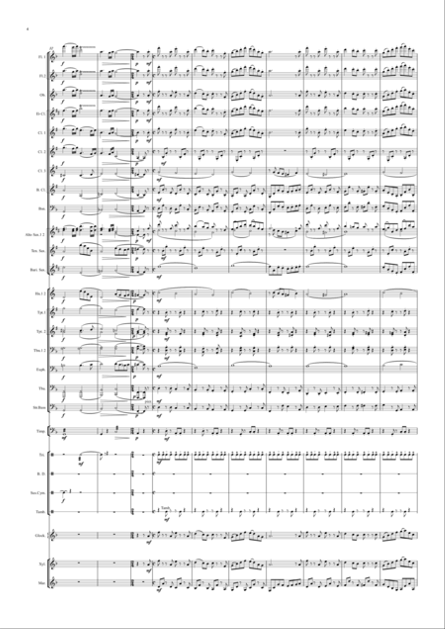 Selections from Kiki‘’s Delivery Service Concert Band scores gallery preview page 4