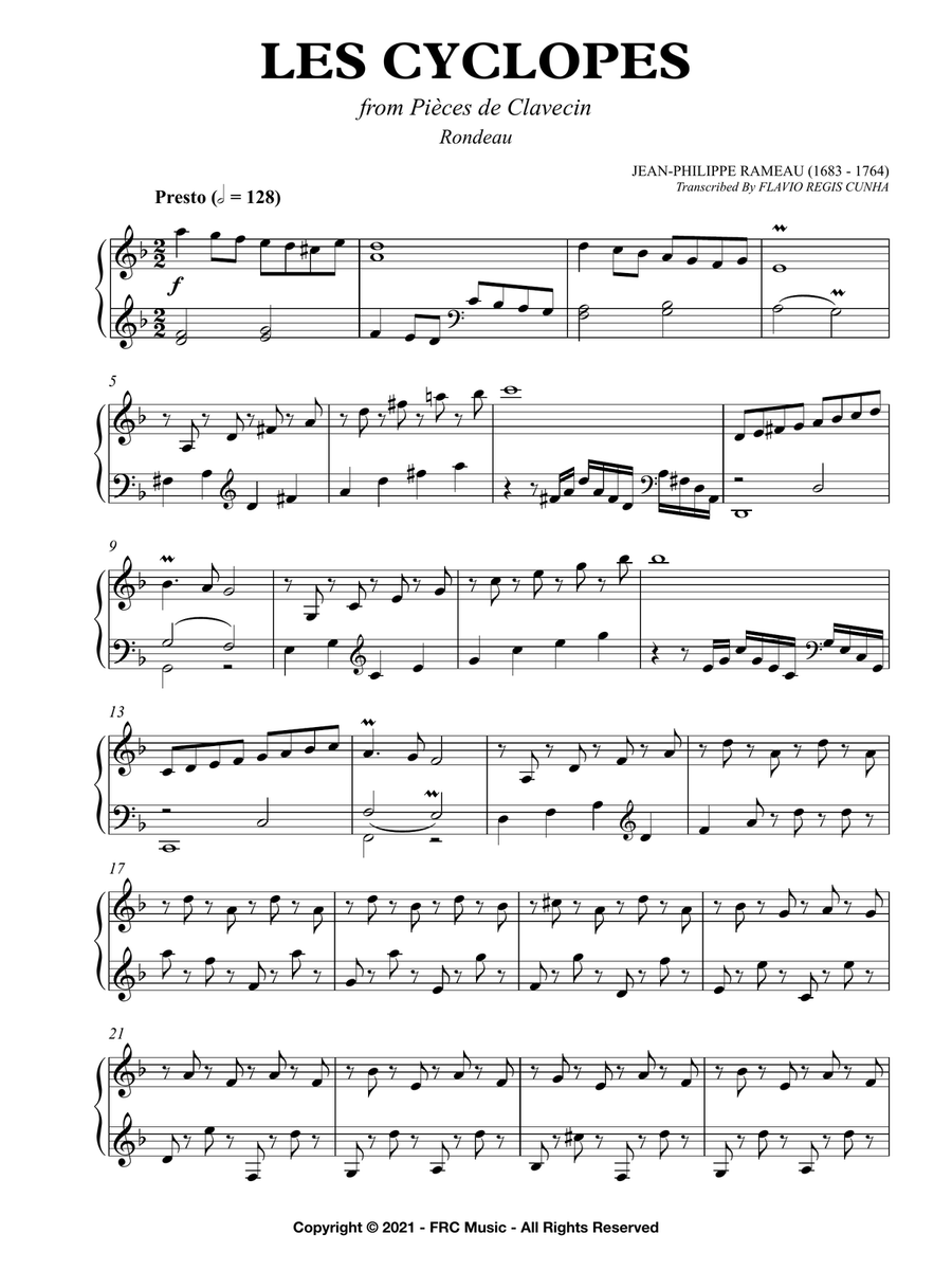 Rameau: Les Cyclopes (Rondeau) from Pièces de Clavecin - As played By Víkingur Ólafsson Rameau: Les Cyclopes (Rondeau) from Pièces de Clavecin - As played By Víkingur Ólafsson Piano Method scores gallery preview page 3