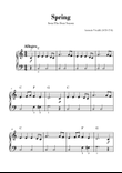 Spring from 'The Four Seasons' - Easy/Beginner Piano and Chords