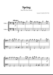 Spring from 'The Four Seasons' by Vivaldi - Easy Cello Duet