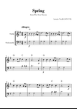 Spring from 'The Four Seasons' by Vivaldi - Easy Violin and Cello Duet with Chords