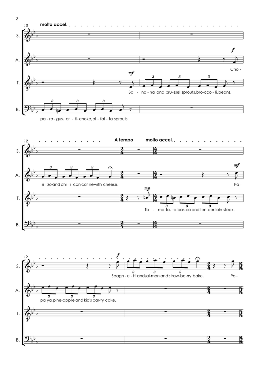 Toccata and Food in C minor Toccata and Food in C minor A Cappella scores gallery preview page 4