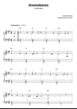 Greensleeves (easy piano – F# minor)