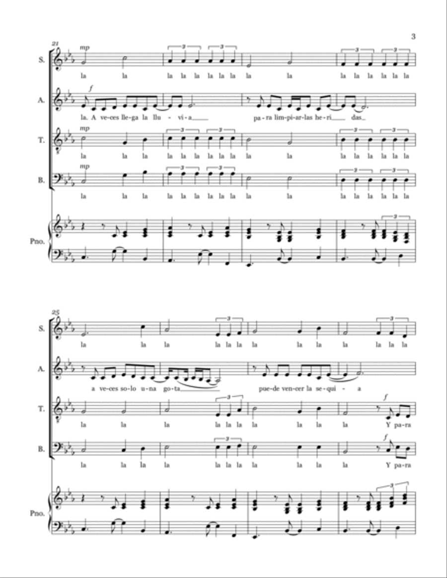 Vivir Mi Vida 4-Part scores gallery preview page 3