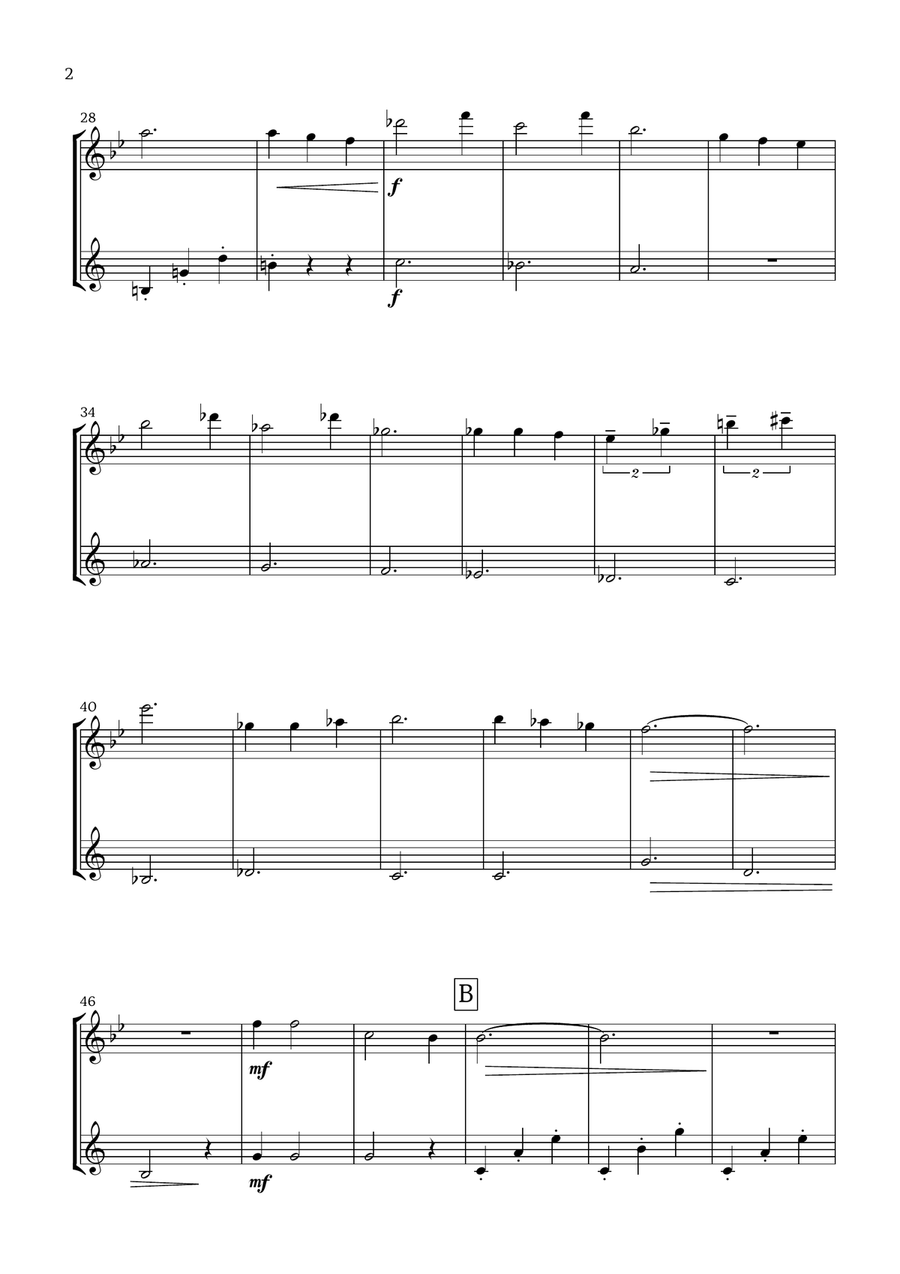 Ciao Papa Woodwind Duet scores gallery preview page 2