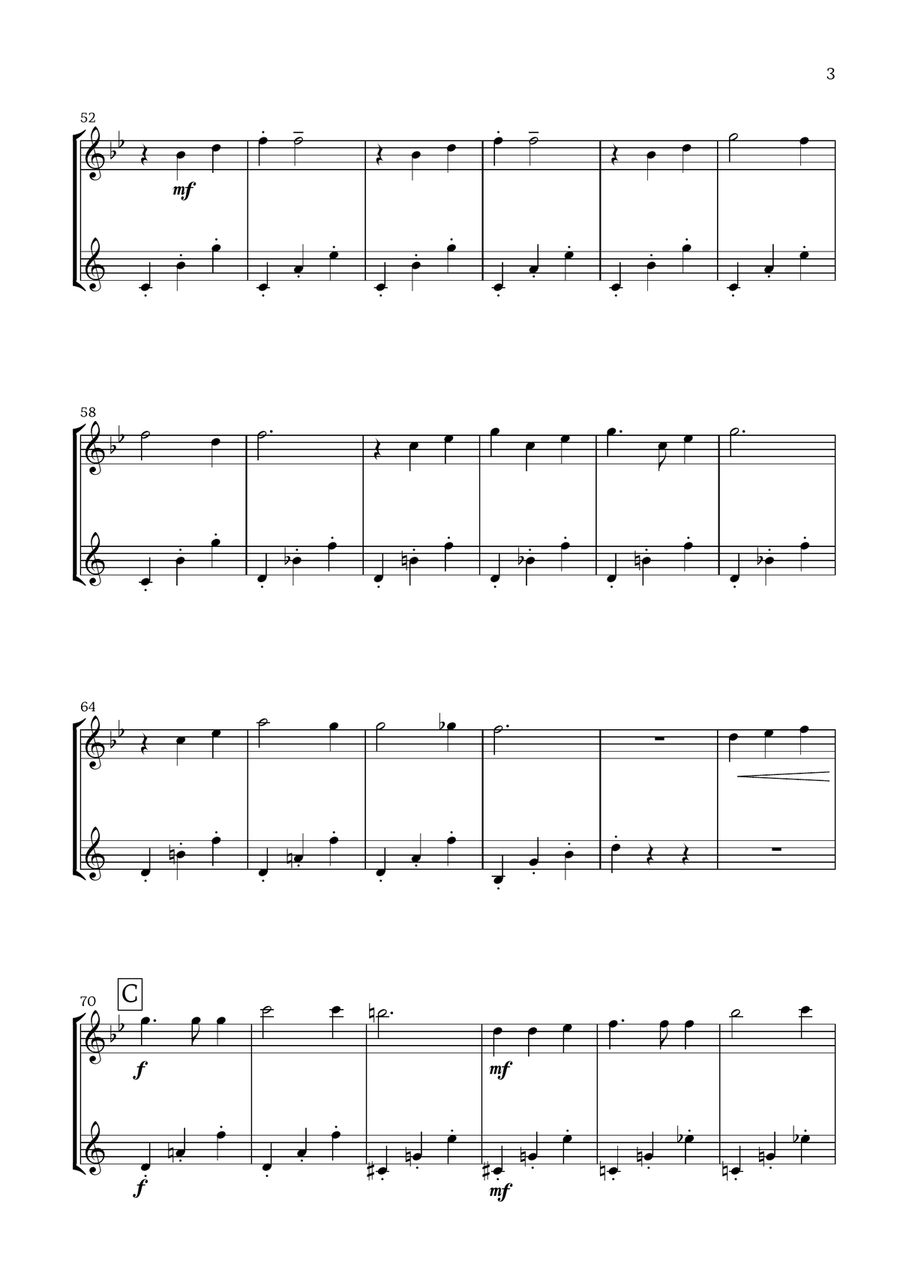 Ciao Papa Woodwind Duet scores gallery preview page 3