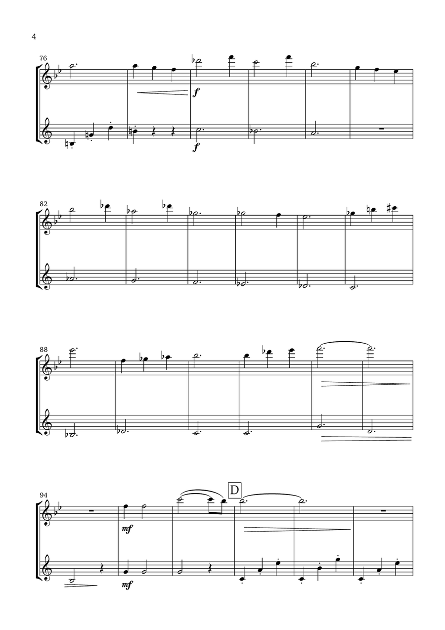 Ciao Papa Woodwind Duet scores gallery preview page 4