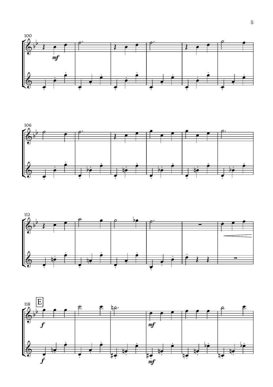 Ciao Papa Woodwind Duet scores gallery preview page 5