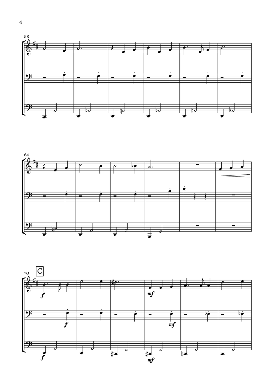Ciao Papa Ciao Papa Brass Ensemble scores gallery preview page 4