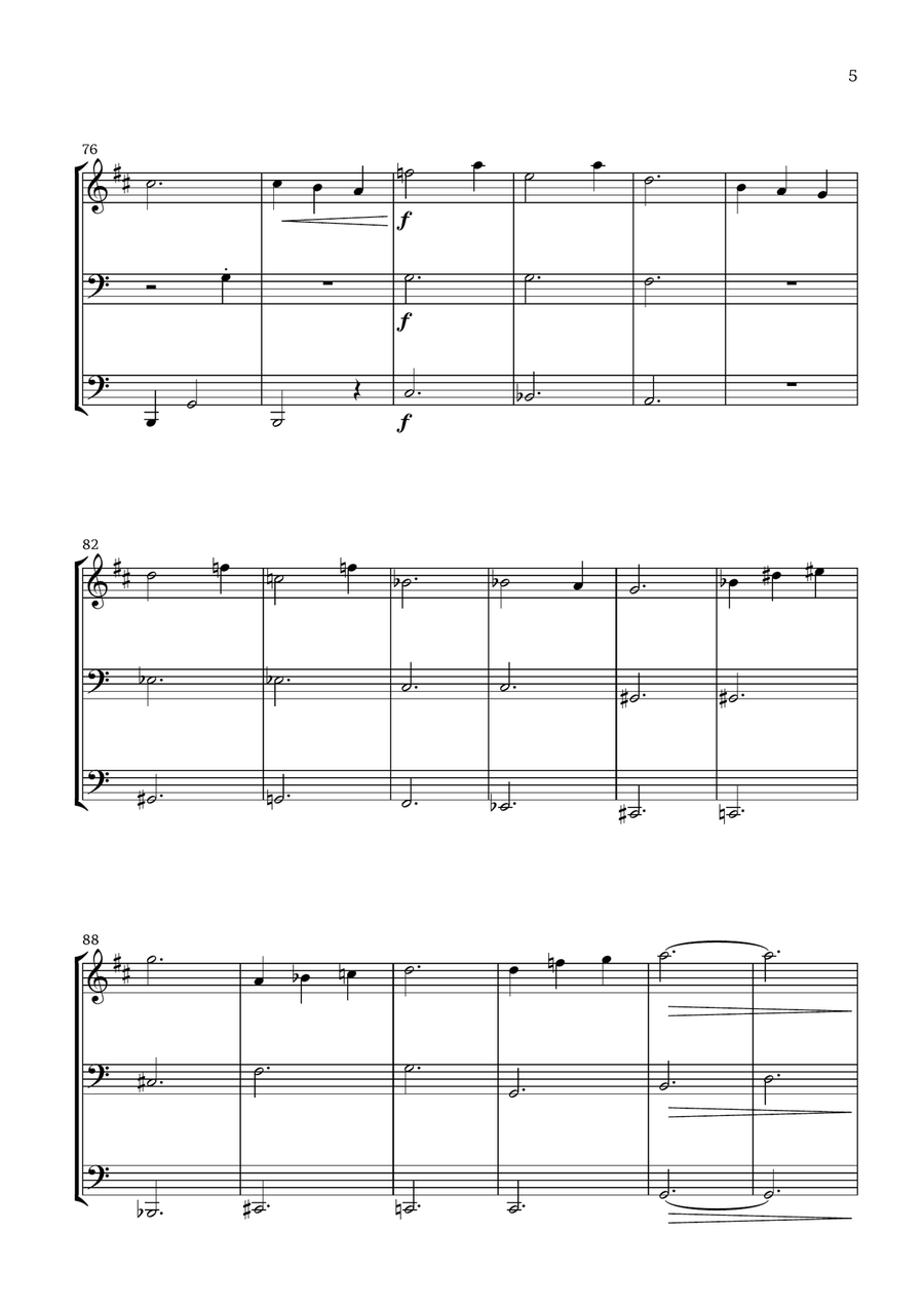 Ciao Papa Ciao Papa Brass Ensemble scores gallery preview page 5