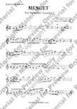 Menuet BWV 1067 - For Recorder Quartet mini preview