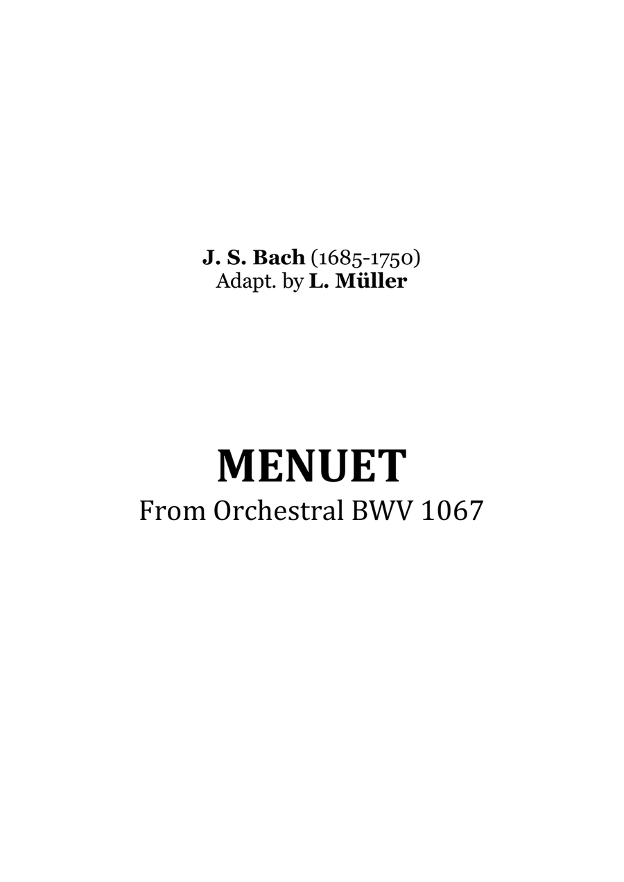 Menuet BWV 1067 - For Recorder Quartet Chamber Music scores gallery preview page 5