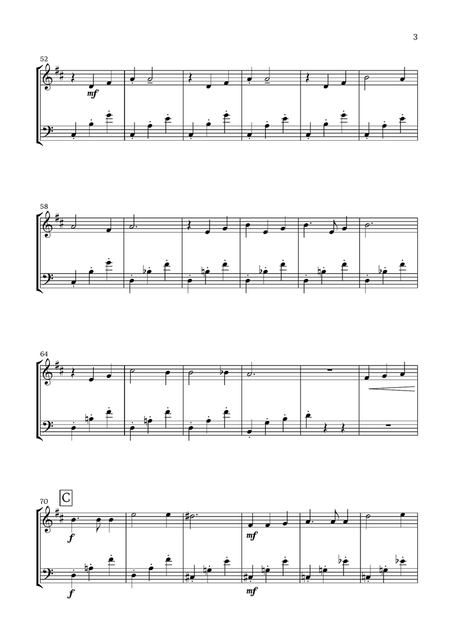 Ciao Papa Ciao Papa Woodwind Duet scores gallery preview page 3