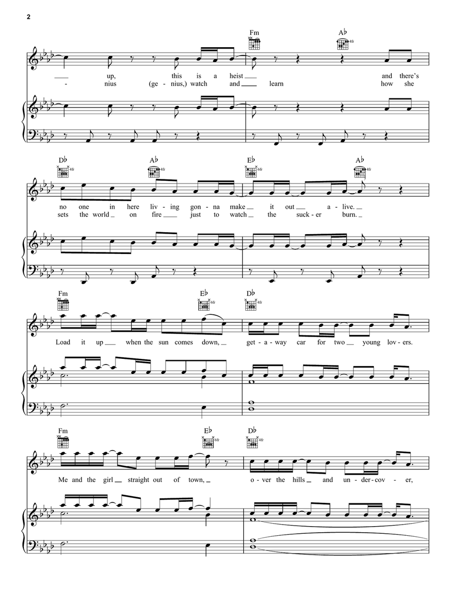Green Green Grass Green Green Grass Piano, Vocal, Guitar scores gallery preview page 2