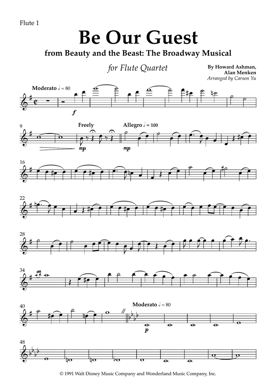 Be Our Guest Be Our Guest Flute Quartet scores gallery preview page 3