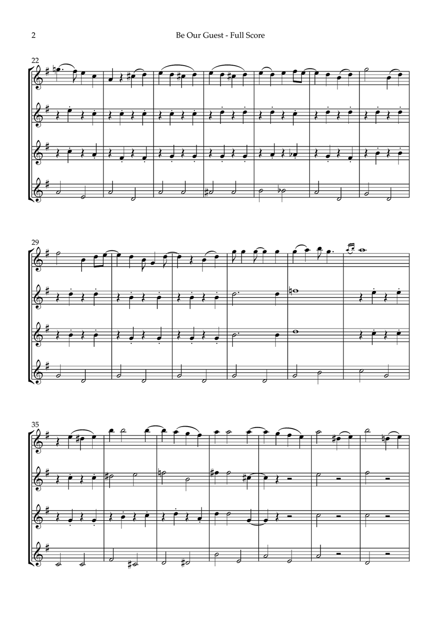 Be Our Guest Be Our Guest Flute Quartet scores gallery preview page 6