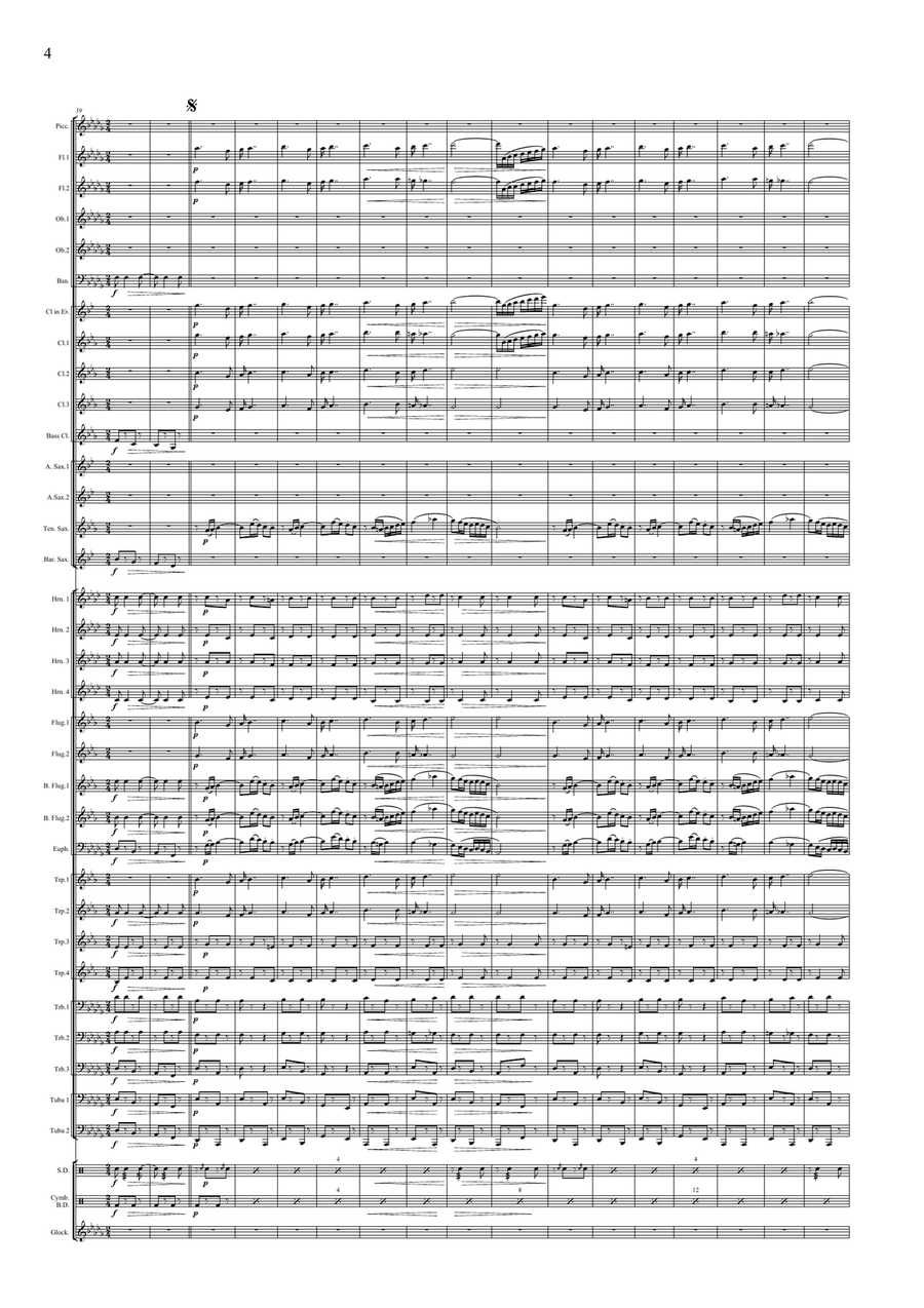 Katonavér March Concert Band scores gallery preview page 6